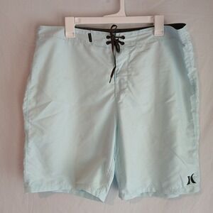 Hurley Swim‎ Trunks Light Teal Blue Size 36